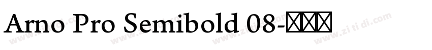 Arno Pro Semibold 08字体转换